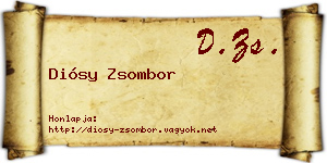 Diósy Zsombor névjegykártya